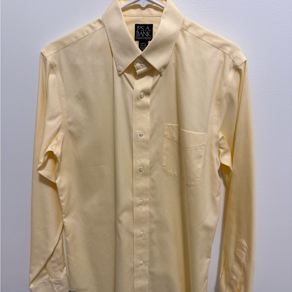 Jos. A. Bank Men's Light Yellow Dress Shirt